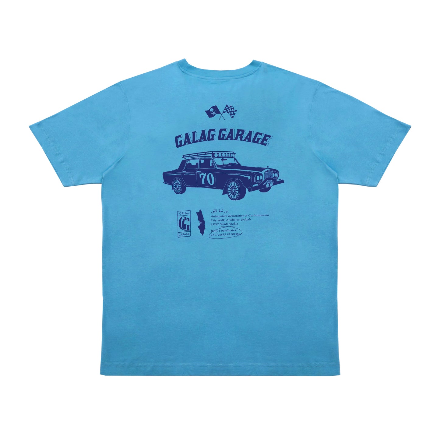 GALAG GARAGE TEE - LIGHT BLUE