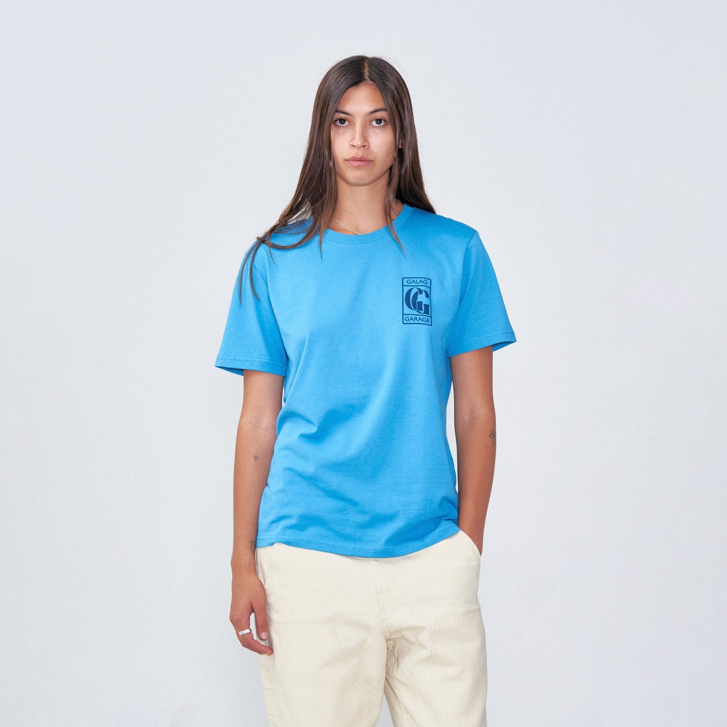 GALAG GARAGE TEE - LIGHT BLUE
