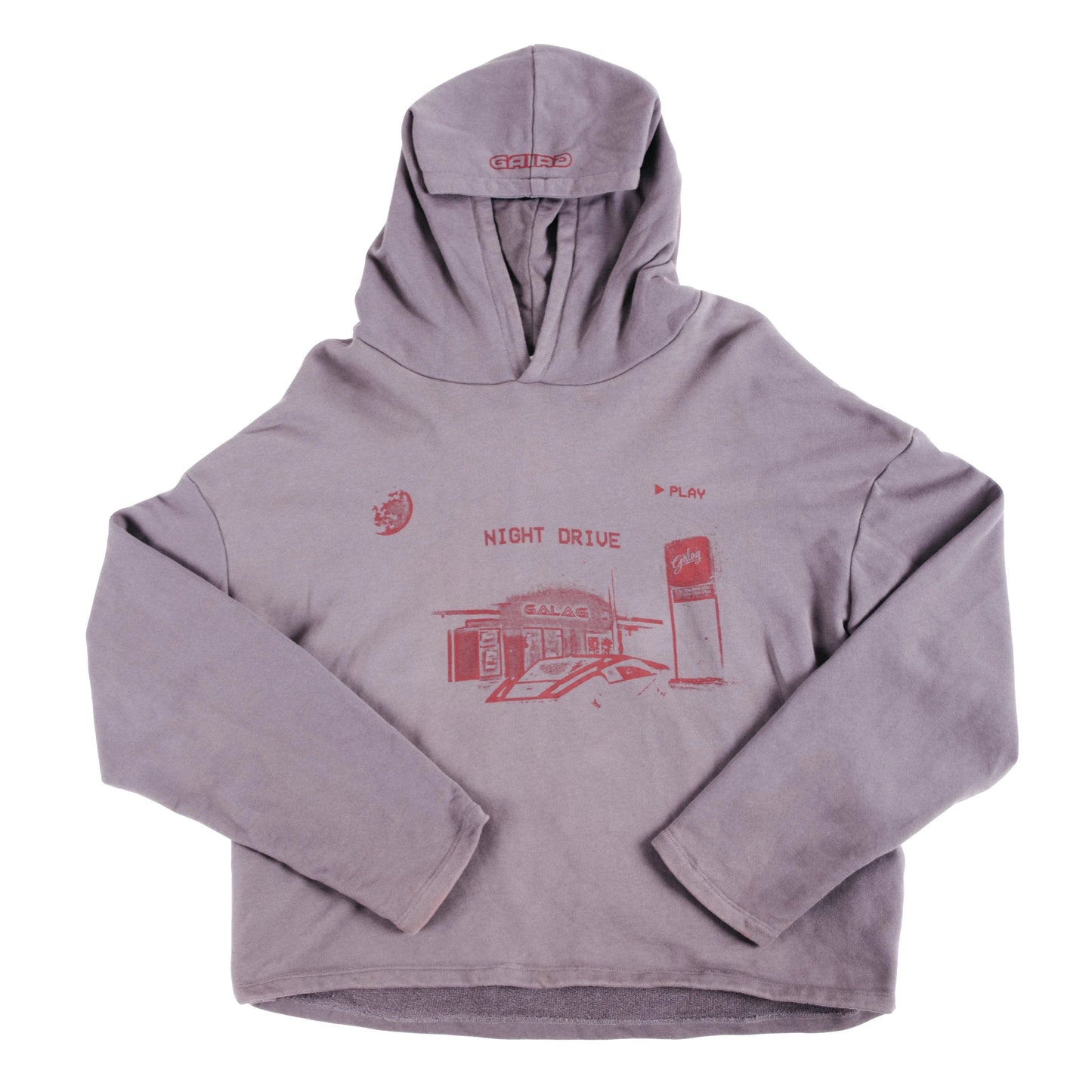 GREY NIGHT DRIVE HOODIE